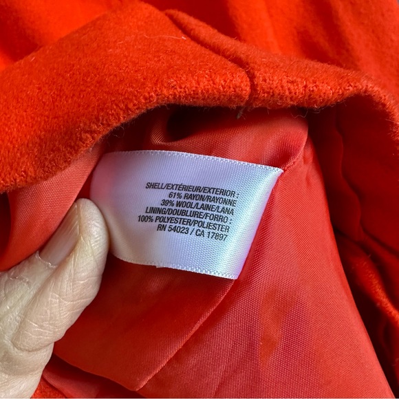 O-23 Classic wool peacoat Orange by Old Navy Sz S - Picture 4 of 5